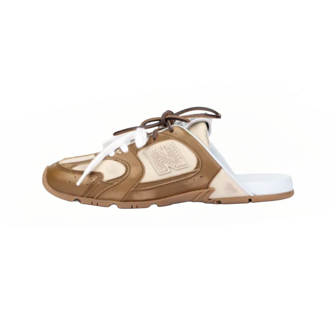 Miu miu x new balance 530 Sl closed Toe slippers brown"